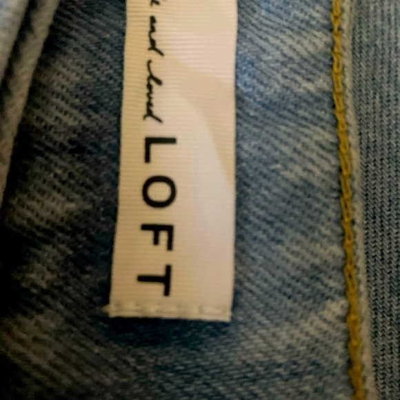 The Loft Patch Pocket High Rise Wide Leg Jeans Size 33 - Picture 12 of 16